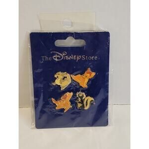 Japan Disney Store JDS Bambi Friends Thumper Flower Skunk Mini Pin Set 3311